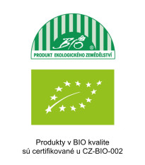 Produkty v BIO kvalite sú certifikováné u CZ-BIO-002