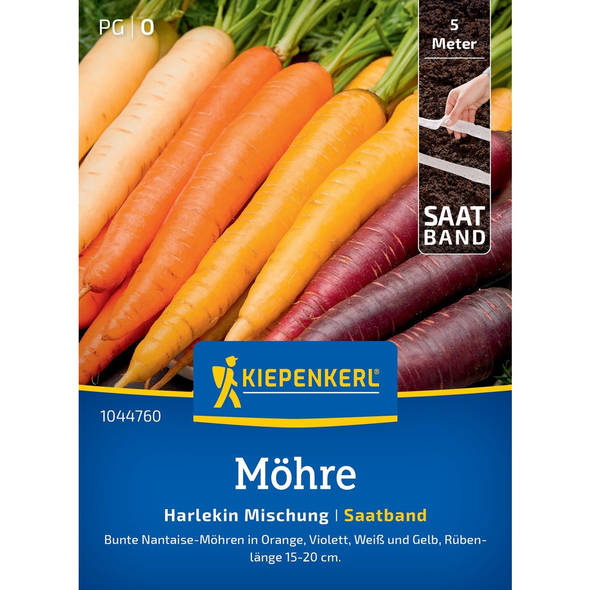 Semená mrkvy Harlequin Mix F1 - výsevný pásik - 5 m