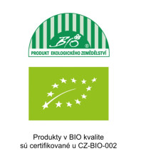 Produkty v BIO kvalite sú certifikované u CZ-BIO-002