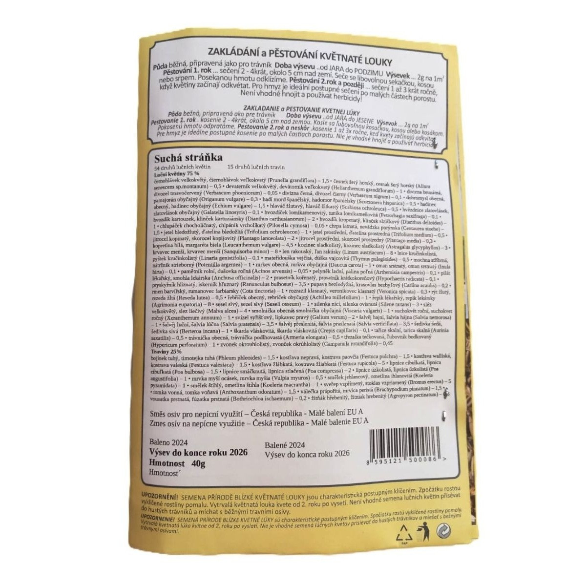 Suchá stráň - Planta Naturalis - lúčna zmes - 40 g