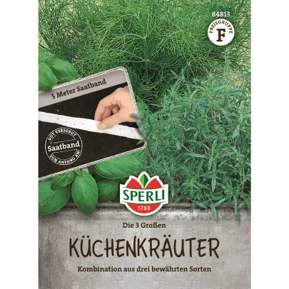 Tri obľúbené bylinky - výsevný pásik - Sperli - 1 ks
