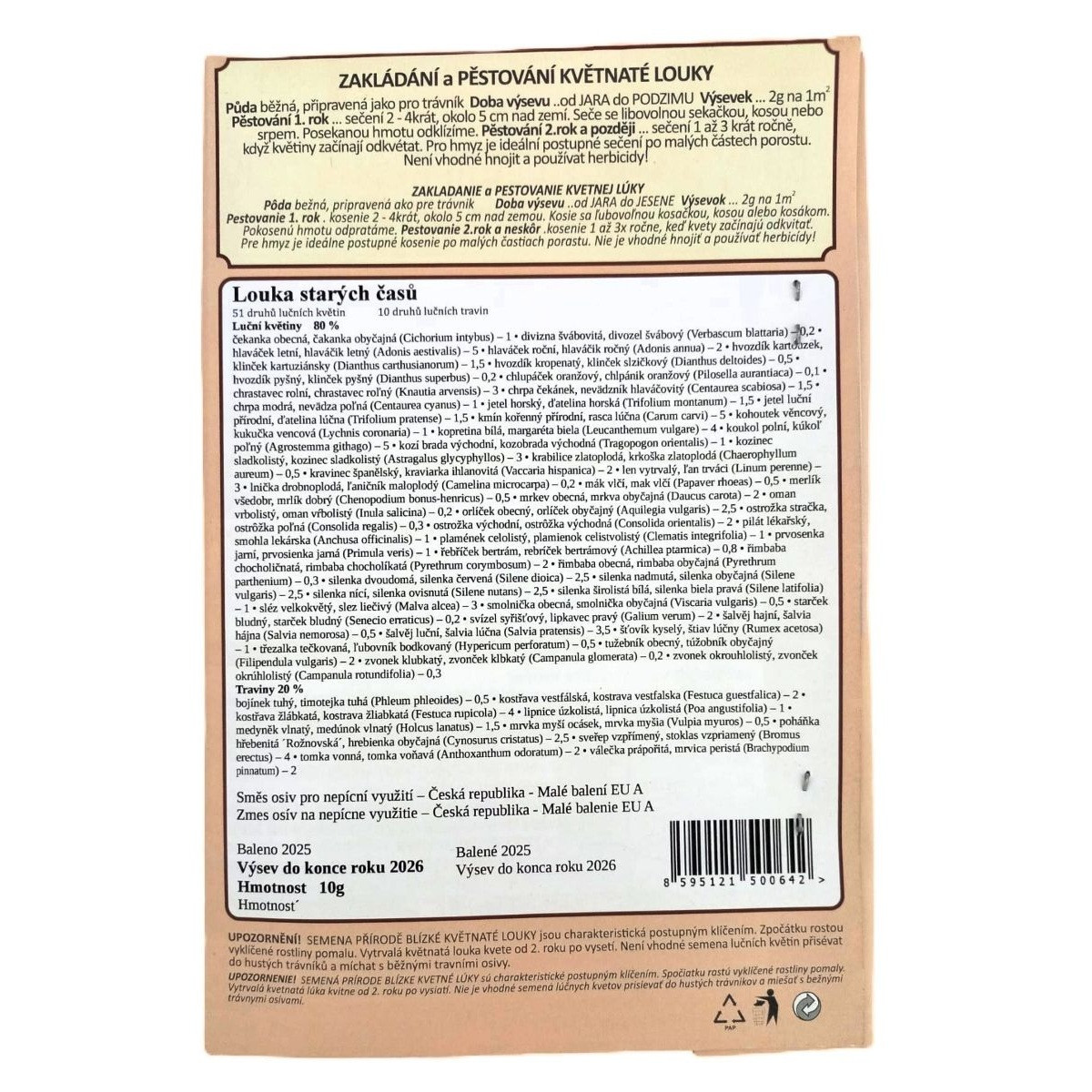Lúka starých čias - Planta Naturalis - lúčna zmes - 10 g