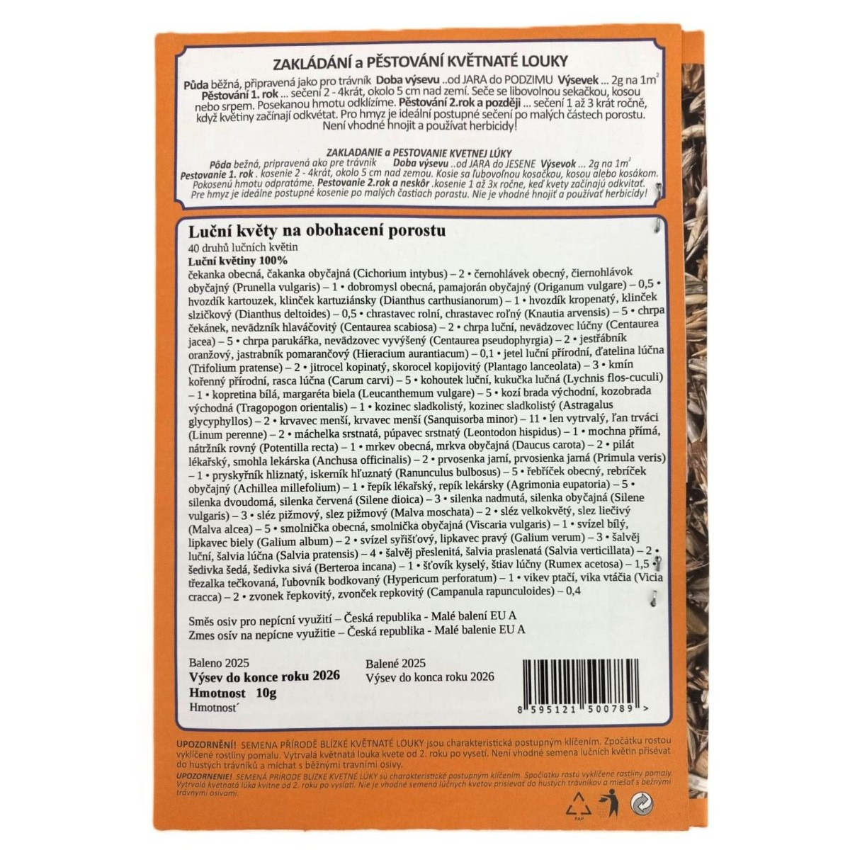 Lúčne kvety pre obohatenie porastu - Planta Naturalis - lúčna zmes - 10 g