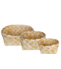 Drevené košíky Märta - prírodná farba - súprava 3 kusov - Strömshaga AB - 1 ks