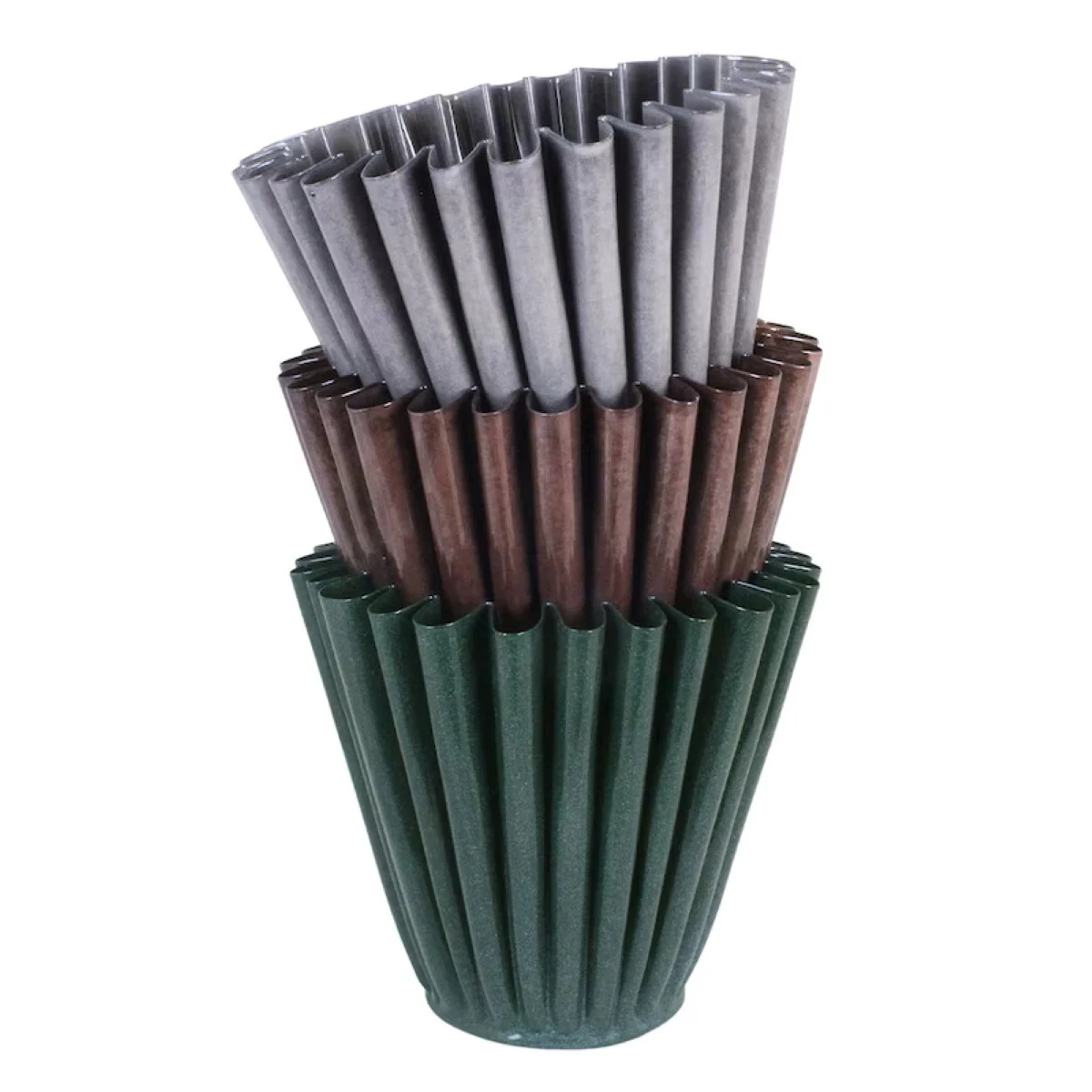 Kovový kvetináč Ronja - zelený - veľ. L - Strömshaga AB - 1 ks