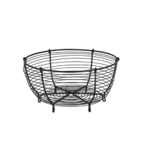 Štýlový drôtený košík - čierny - malý - Strömshaga AB - 1 ks