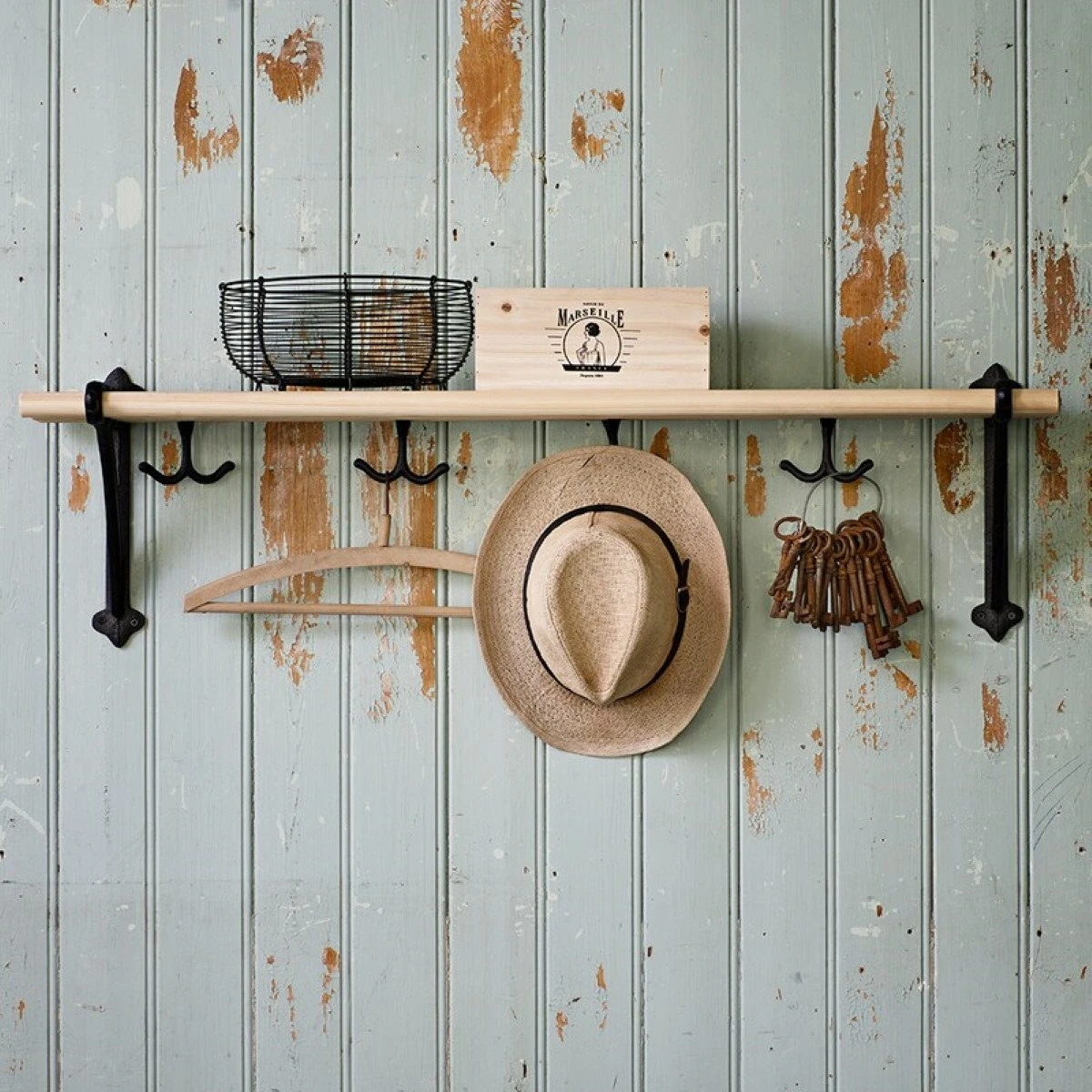 Štýlový drôtený košík - čierny - veľký - Strömshaga AB - 1 ks