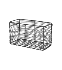 Čierny drôtený kôš - hranatý - Strömshaga AB - 1 ks