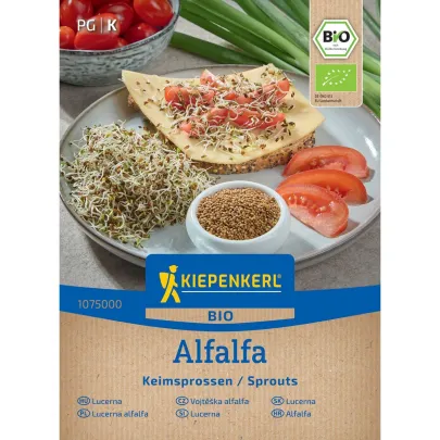 BIO Alfalfa - Lucerna - Kiepenkerl - Medicago sativa - bio semená na klíčky - 40 g