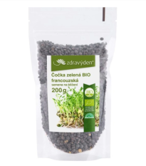 BIO Šošovka zelená francúzska - Lens culinaris med - bio semená na klíčky - 200 g