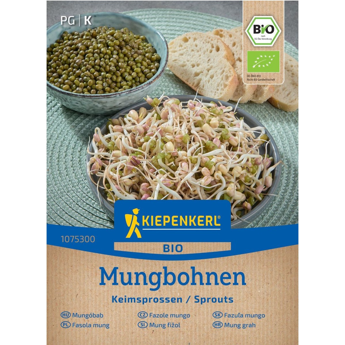 BIO Semená na klíčky - fazuľa Mungo - Kiepenkerl - bio semená - 75 g