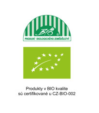 Produkty v bio kvalite sú certifikované u CZ-BIO-002.