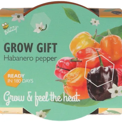 Buzzy Grow Gifts - Minisada na pestovanie chilli papriky - Pieterpik - pestovateľská sada - 1 ks