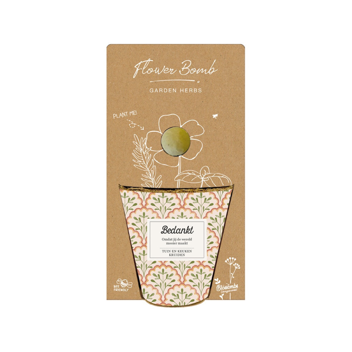 Darčekový set - Grow kit - zmes na pestovanie byliniek - Blossombs - 1 ks
