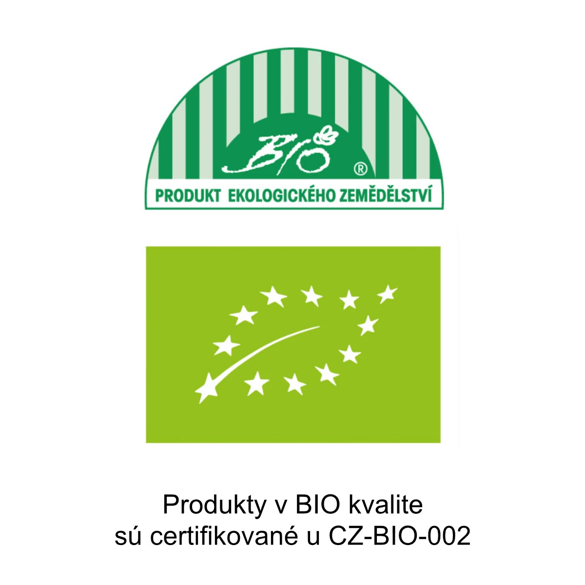 Produkty v bio kvalite sú certifikované u CZ-BIO-002.