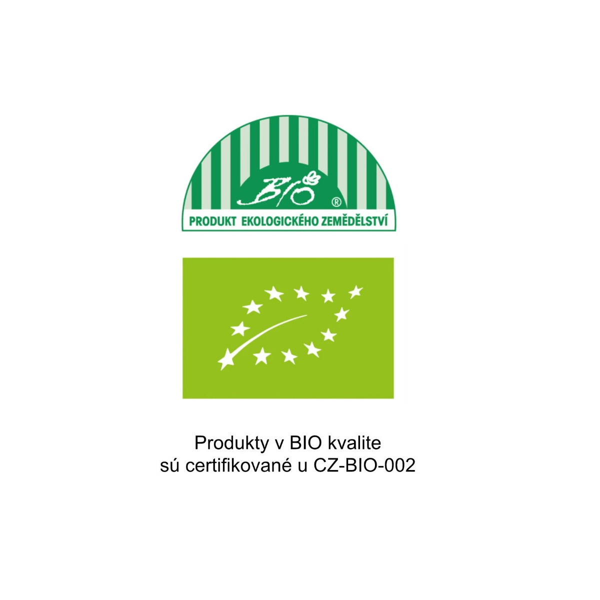 Produkty v bio kvalite sú certifikované u CZ-BIO-002.