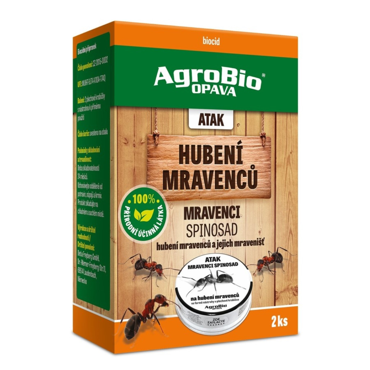 ATAK Hubenie mravcov - AgroBio - ochrana proti mravcom - 2 ks