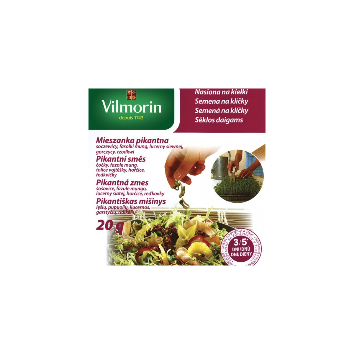 Semená na klíčky - Pikantná zmes - 20g