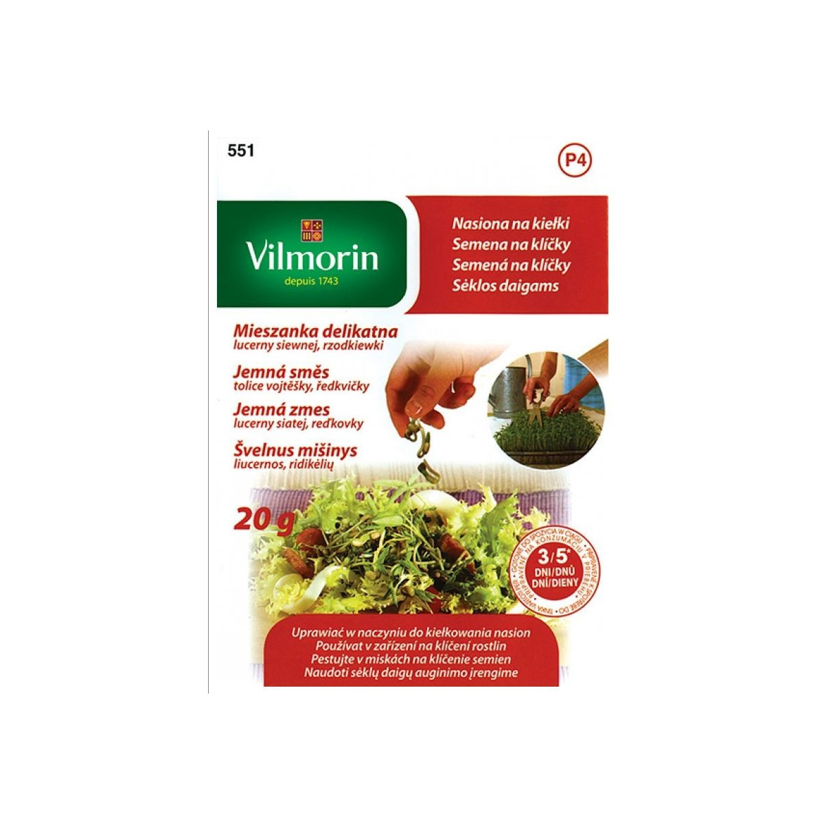 Semená na klíčky - Jemná zmes - 20g