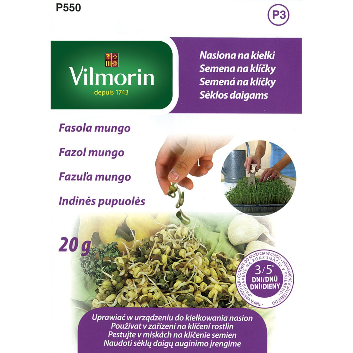 Semená na klíčky - Fazuľa mungo - 20 g