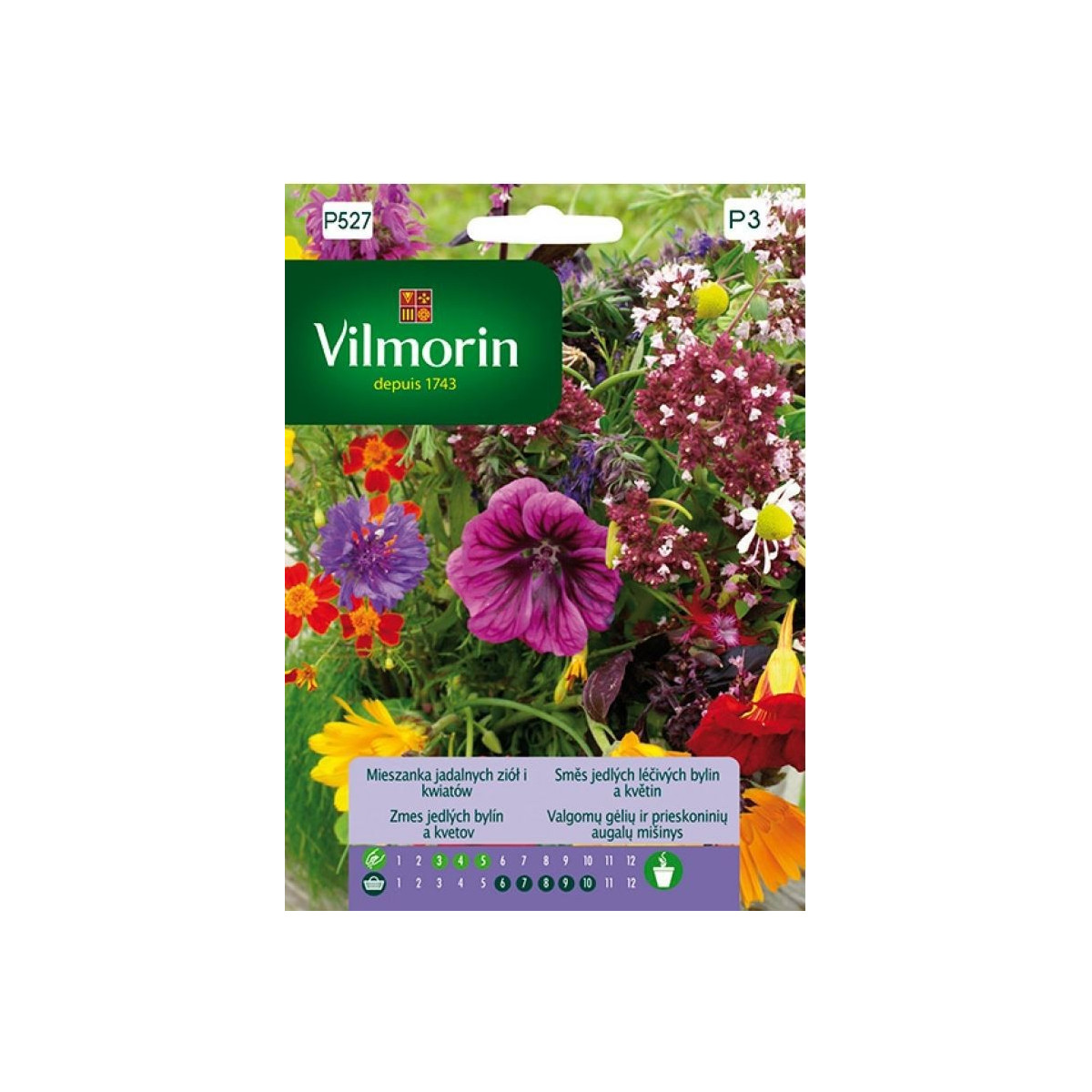 Vilmorin - Zmes jedlých liečivých bylín a kvetín - semená - 3 g