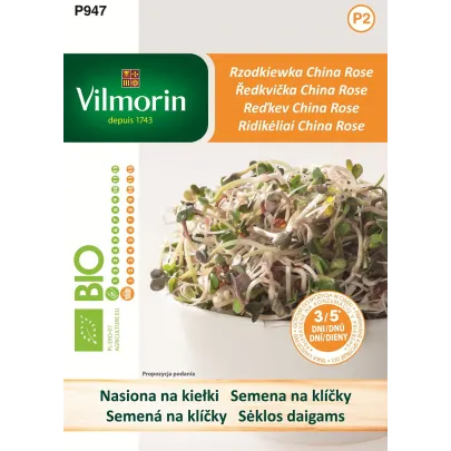 Bio semená na klíčky - Redkvička China Rose - 10 g