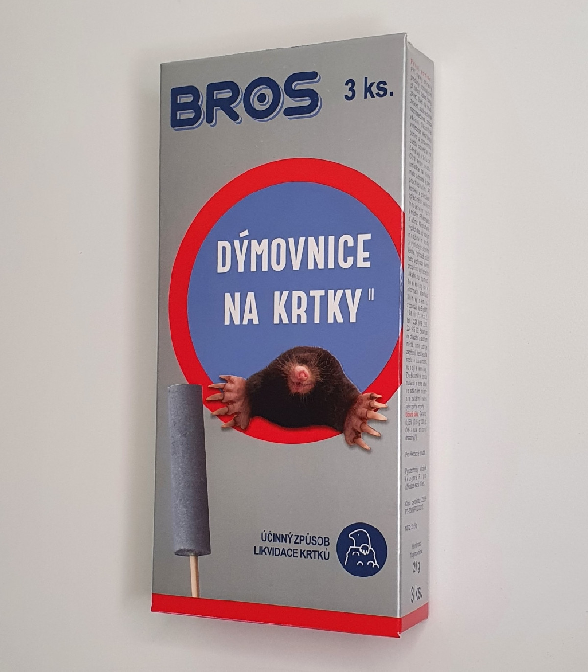 Dymovnica na krtkov - Bros - 3 ks
