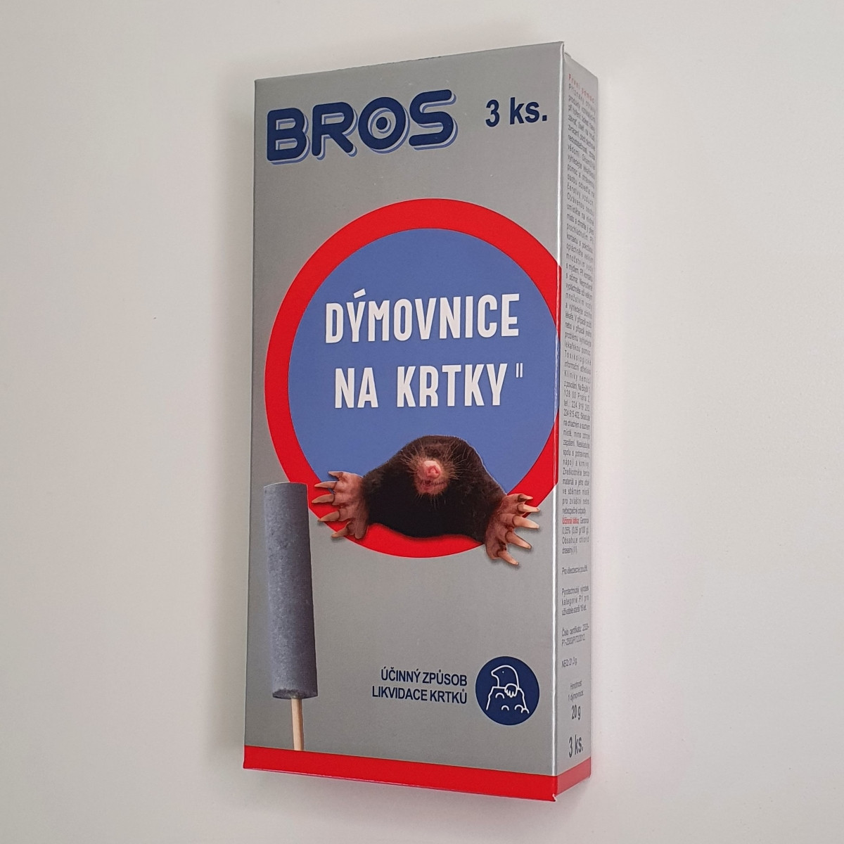 Dymovnica na krtkov - Bros - 3 ks