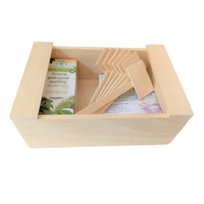 Drevená krabička - krabička na semienka - predaj pomôcok na pestovanie - 1 ks