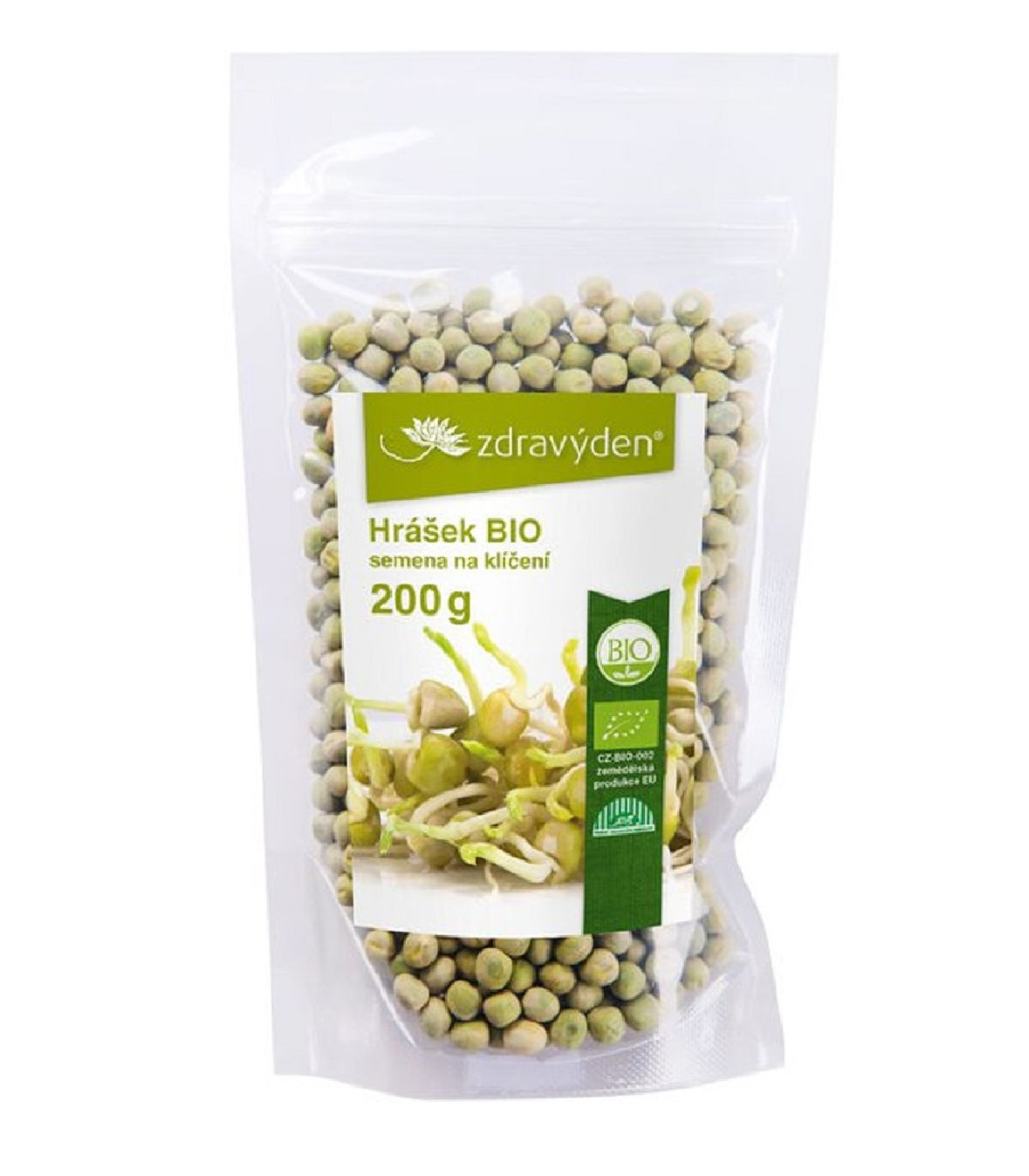 BIO semená na klíčky - Hrášok - 200 g