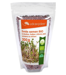 Zmes bio semien na klíčenie - BIO brokolica, reďkovka, ďatelina - 200 g