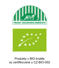 Produkty v BIO kvalite sú certifikované u CZ-BIO-002