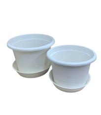 Kvetináč Campanula - biely - 15 x 11 cm - 1 ks