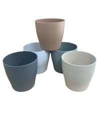 Obal na kvetináč LIVING - tmavo béžový - 15 x 15 cm - 1 ks