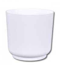 Obal na kvetináč SATINA - biely - 15 x 15 cm - 1 ks