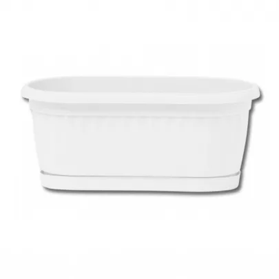 Samozavlažovací kvetináč - biely - 22 cm - 1 ks