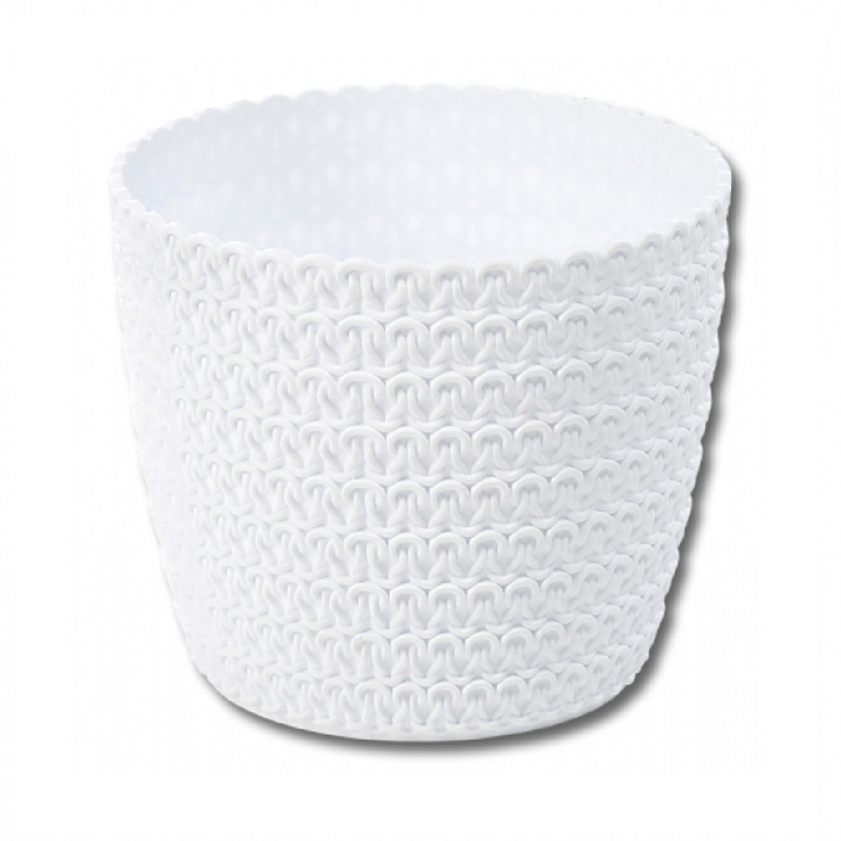 Obal na kvetináč MAGNOLIA - biely - 14 x 12 cm - 1 ks