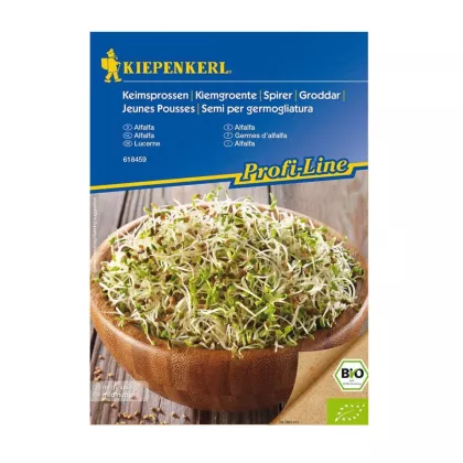 BIO Alfalfa - Lucerna - Kiepenkerl - Medicago sativa - bio semená na klíčky - 40 g
