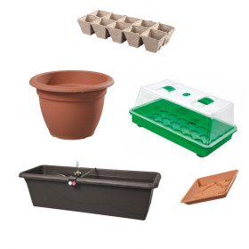 Kvetináče, hrantíky a skleníky